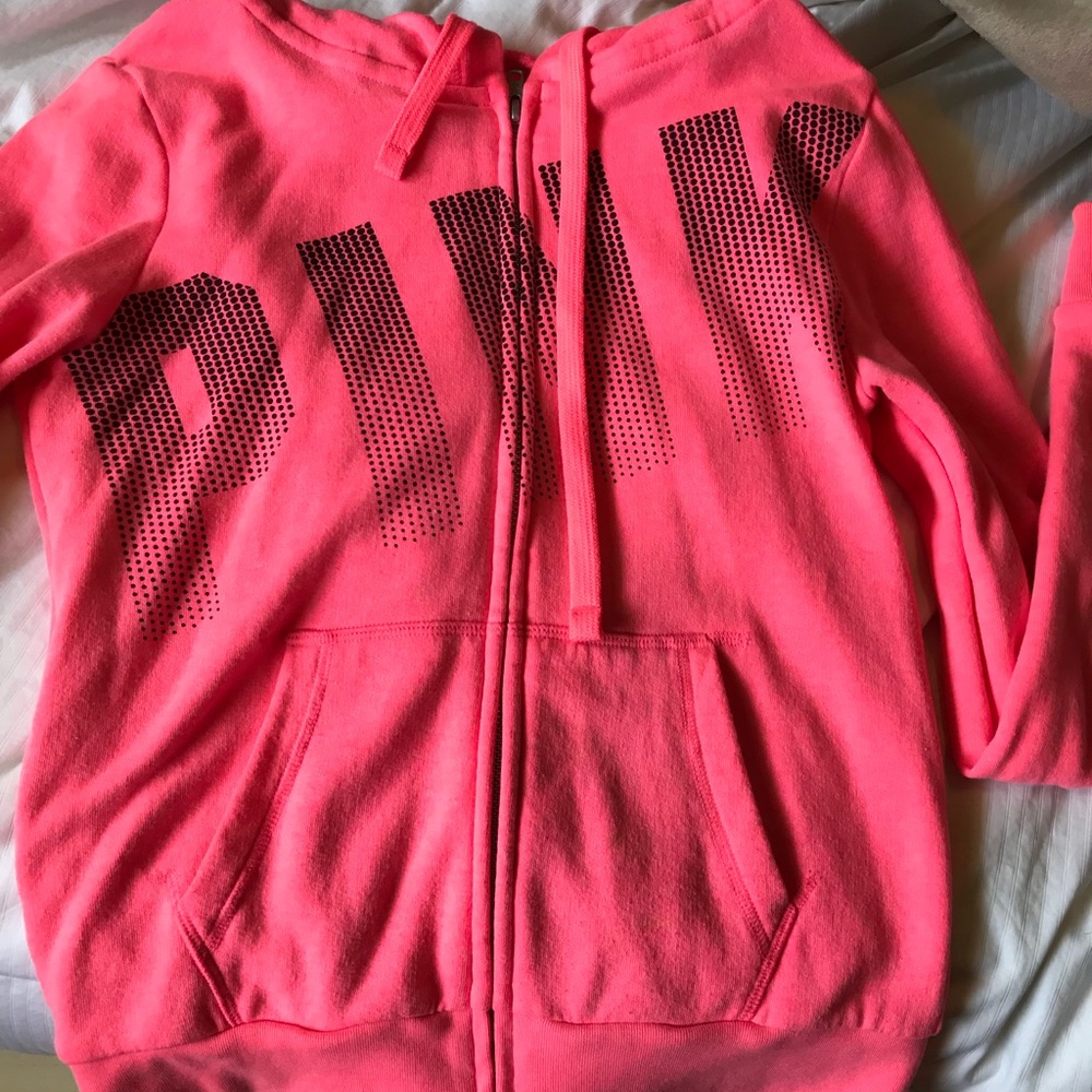 PINK full zip hoodie